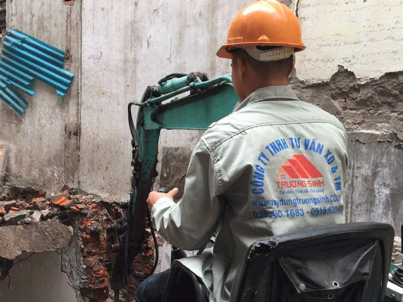 Đào móng nhà tại Cầu Giấy 3 Đào móng nhà