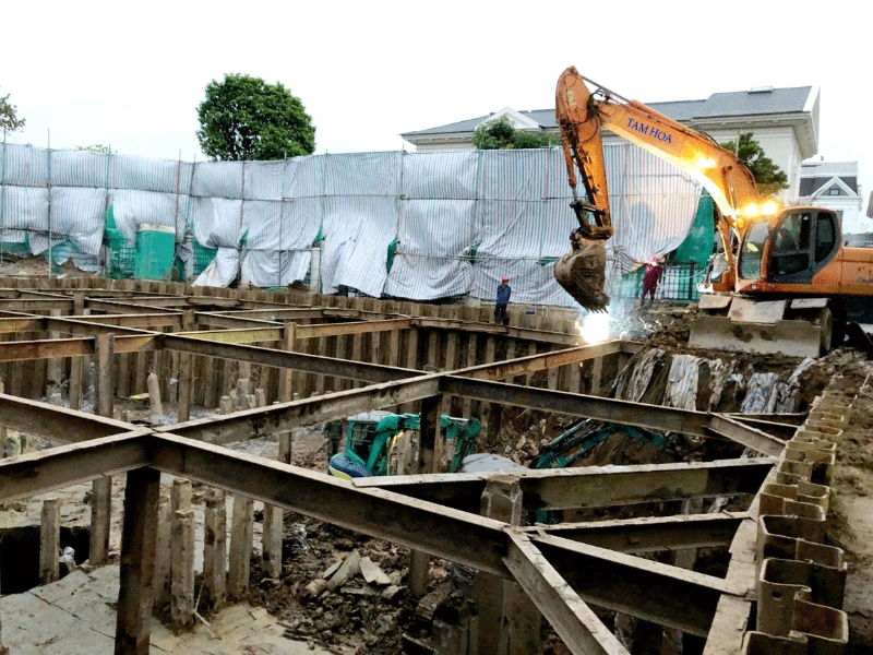 Đào móng nhà tại Ứng Hòa 2 Đào móng nhà