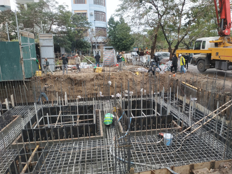 Đào móng nhà tại Đan Phượng 3 Đào móng nhà