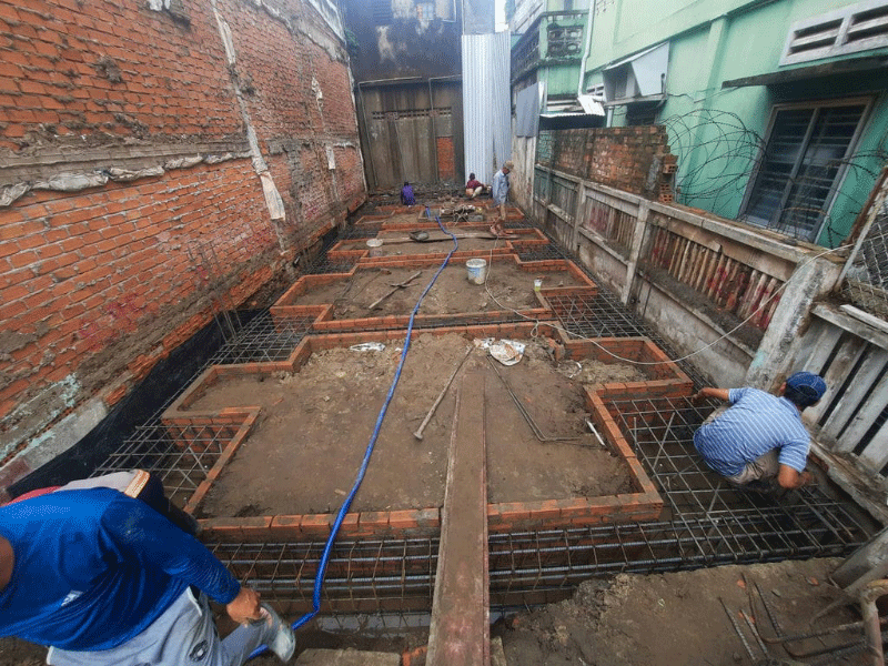 Đào móng nhà tại Cầu Giấy 1 Đào móng nhà