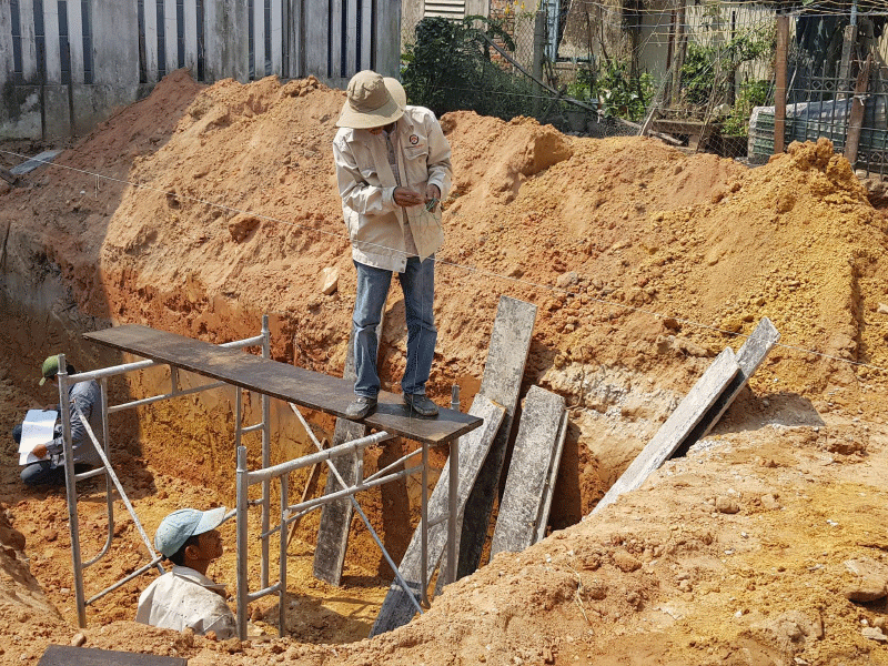 Đào móng nhà tại Bắc Từ Liêm 1 Đào móng nhà